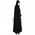 Islamic dress- Abaya with rainbow diamond lined patti